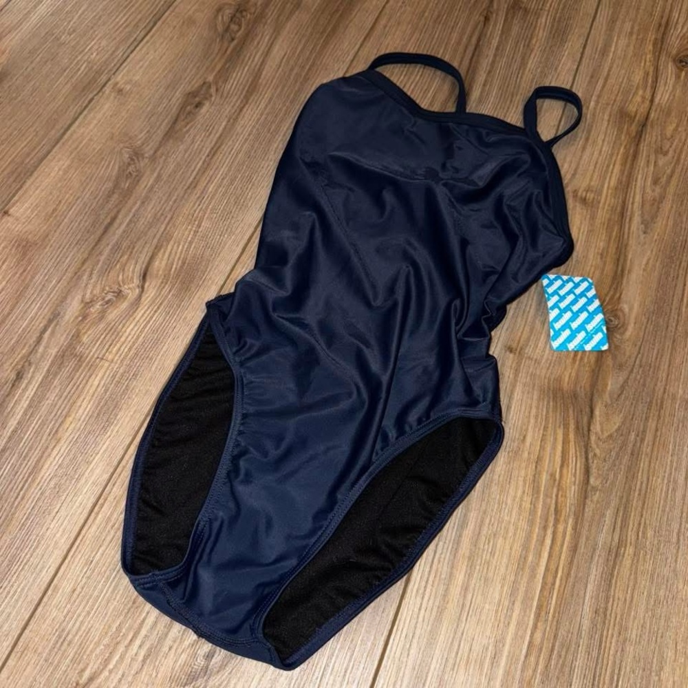 Elegant Navy Women's One Piece Swimsuit